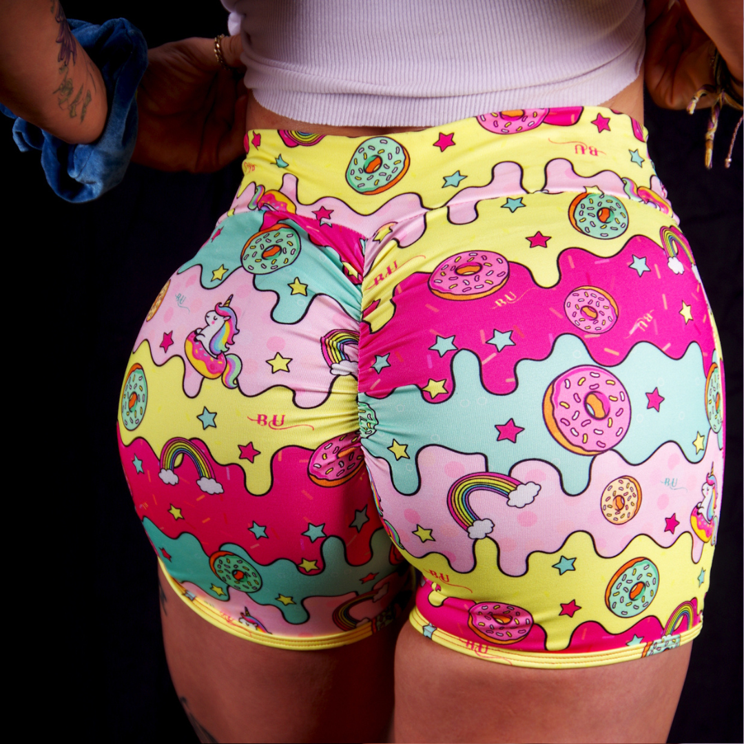 Flirt Belt Shorts-Donuts Rainbows & Unicorns - Image 3