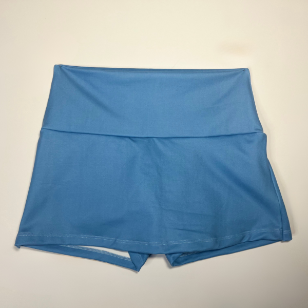 Curvy Scrunch Skort - Baby Blue