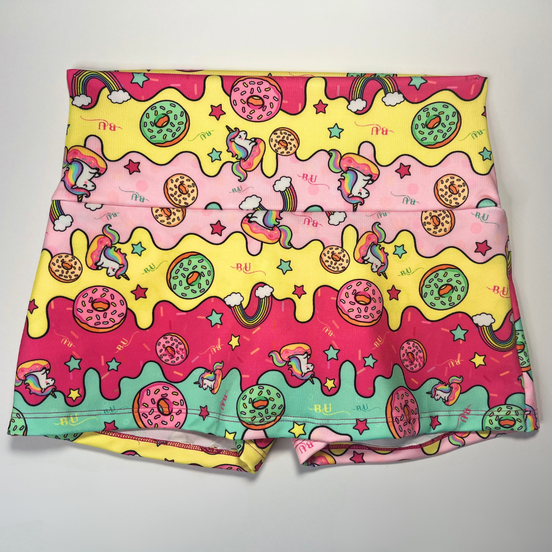 Curvy Scrunch Skort - Donuts Rainbows & Unicorns - Image 5