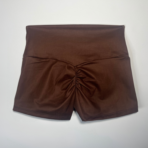 Curvy Scrunch Skort - Brown - Image 3