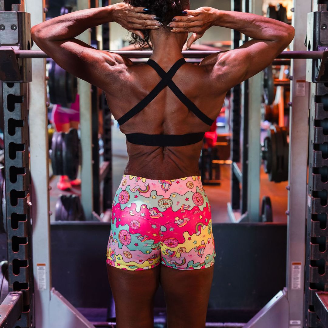 Curvy Scrunch Skort - Donuts Rainbows & Unicorns - Image 2