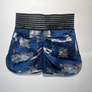 Ruffle Scrunch Pocket Shorts-Distressed Dream