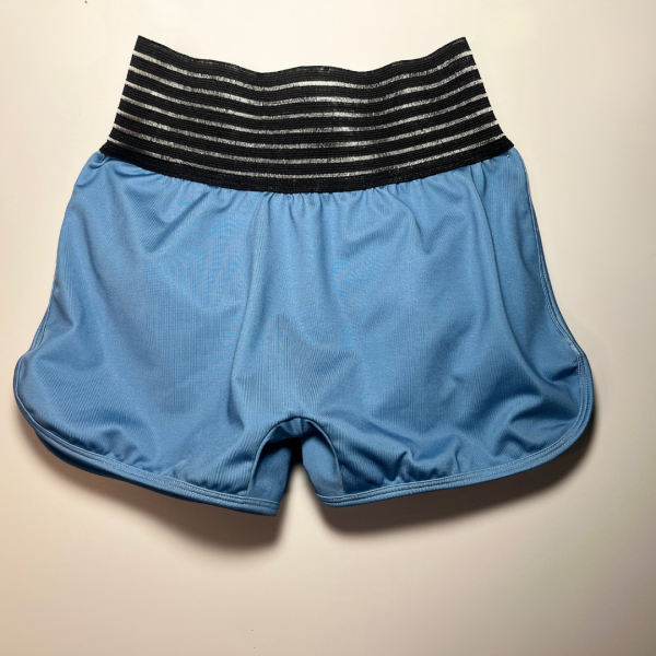 Ruffle Scrunch Pocket Shorts-Baby Blue - Image 4