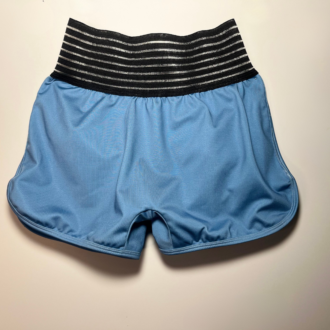 Ruffle Scrunch Pocket Shorts-Baby Blue - Image 4